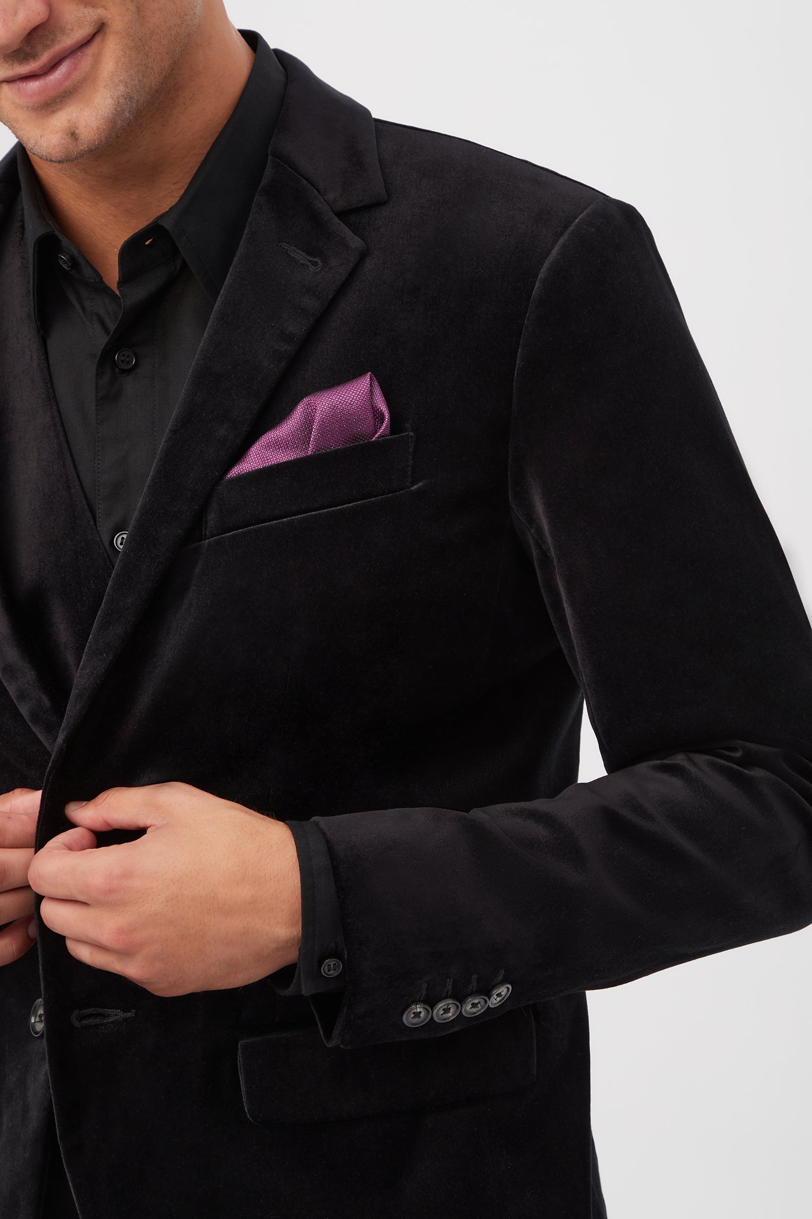 Thurston Blazer - Black Velveteen