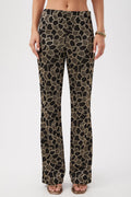 Jacoba Metallic Knit Jacquard Bootcut Pant