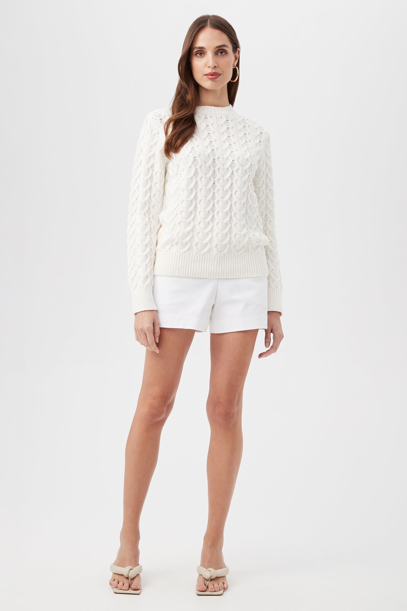 Corazon Heart Knit Crewneck Sweater