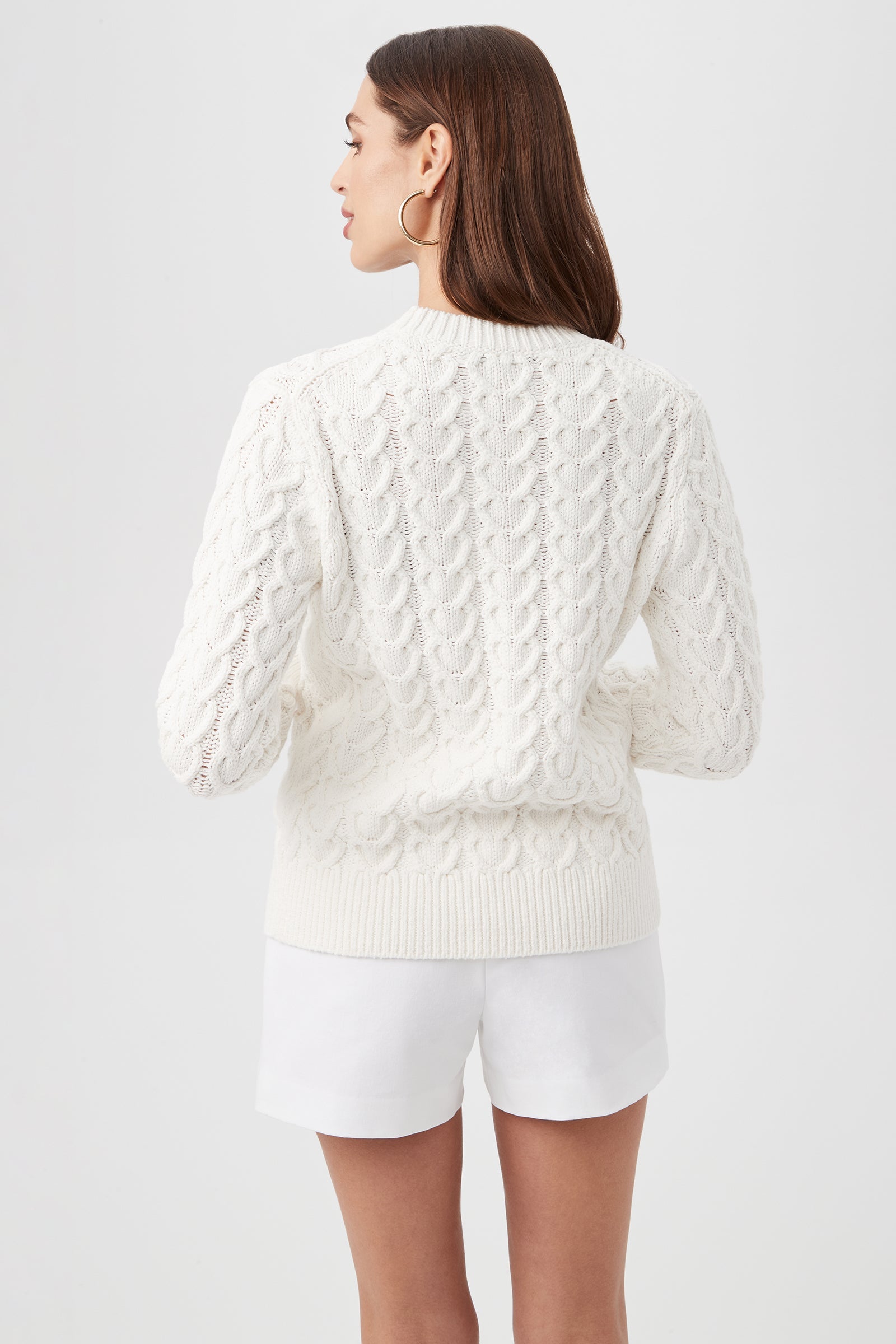 Corazon Heart Knit Crewneck Sweater