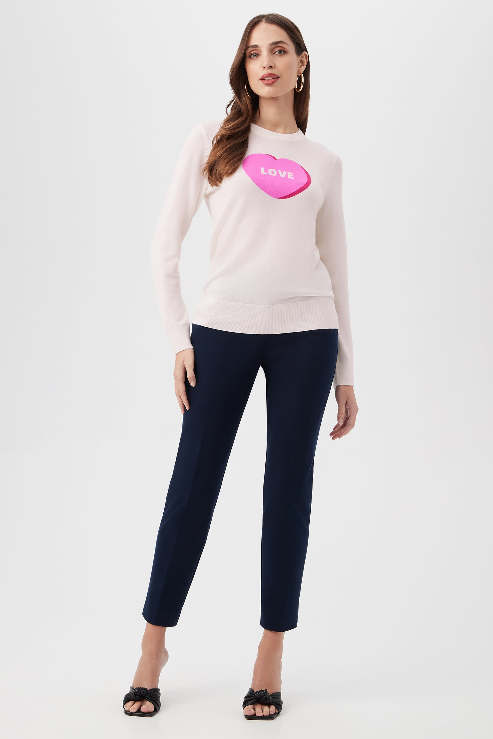 Love Merino Wool Crewneck Sweater