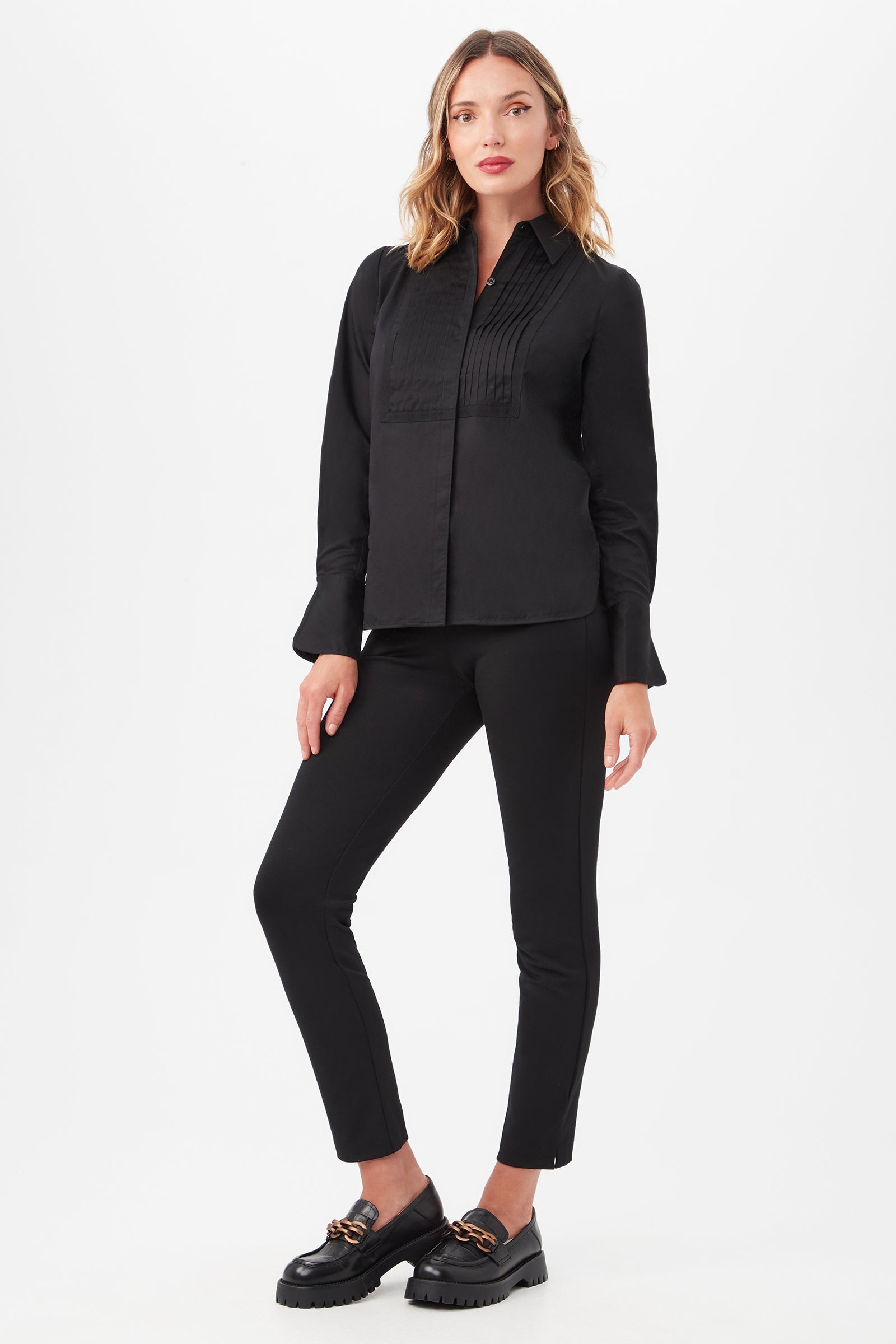 Delancey Long-Sleeve Button-Up Cotton Shirt