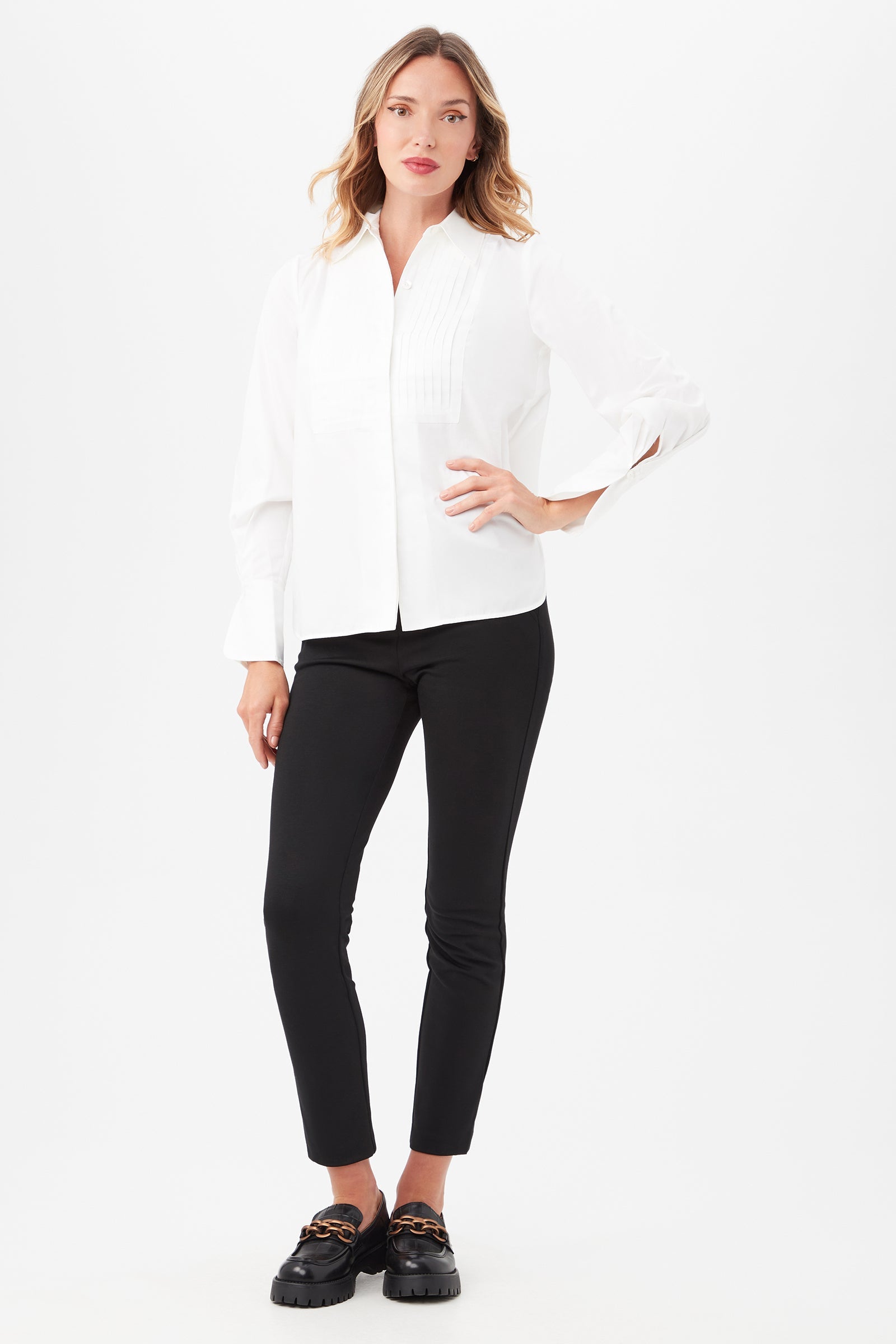 Delancey Long-Sleeve Button-Up Cotton Shirt
