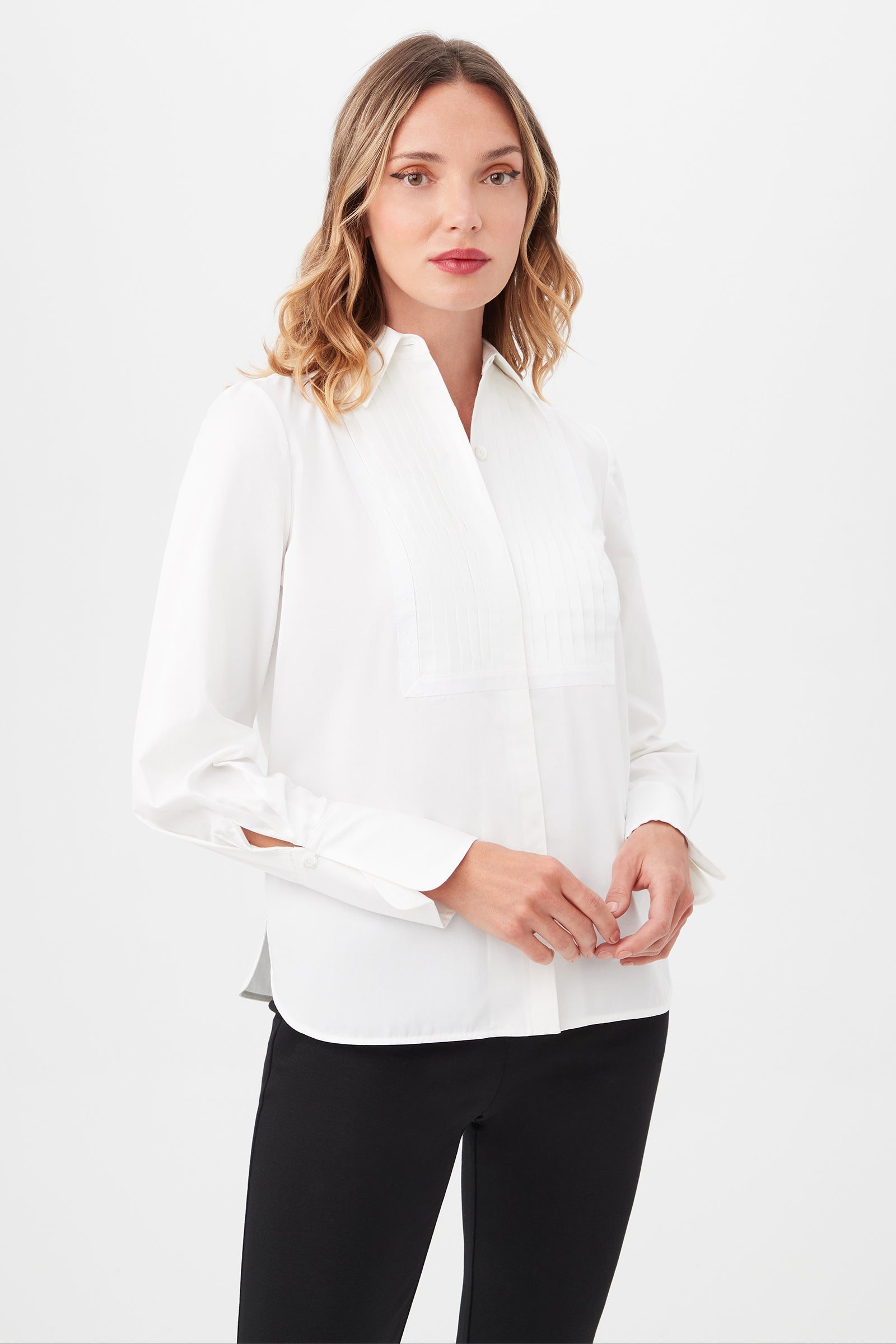 Delancey Long-Sleeve Button-Up Cotton Shirt