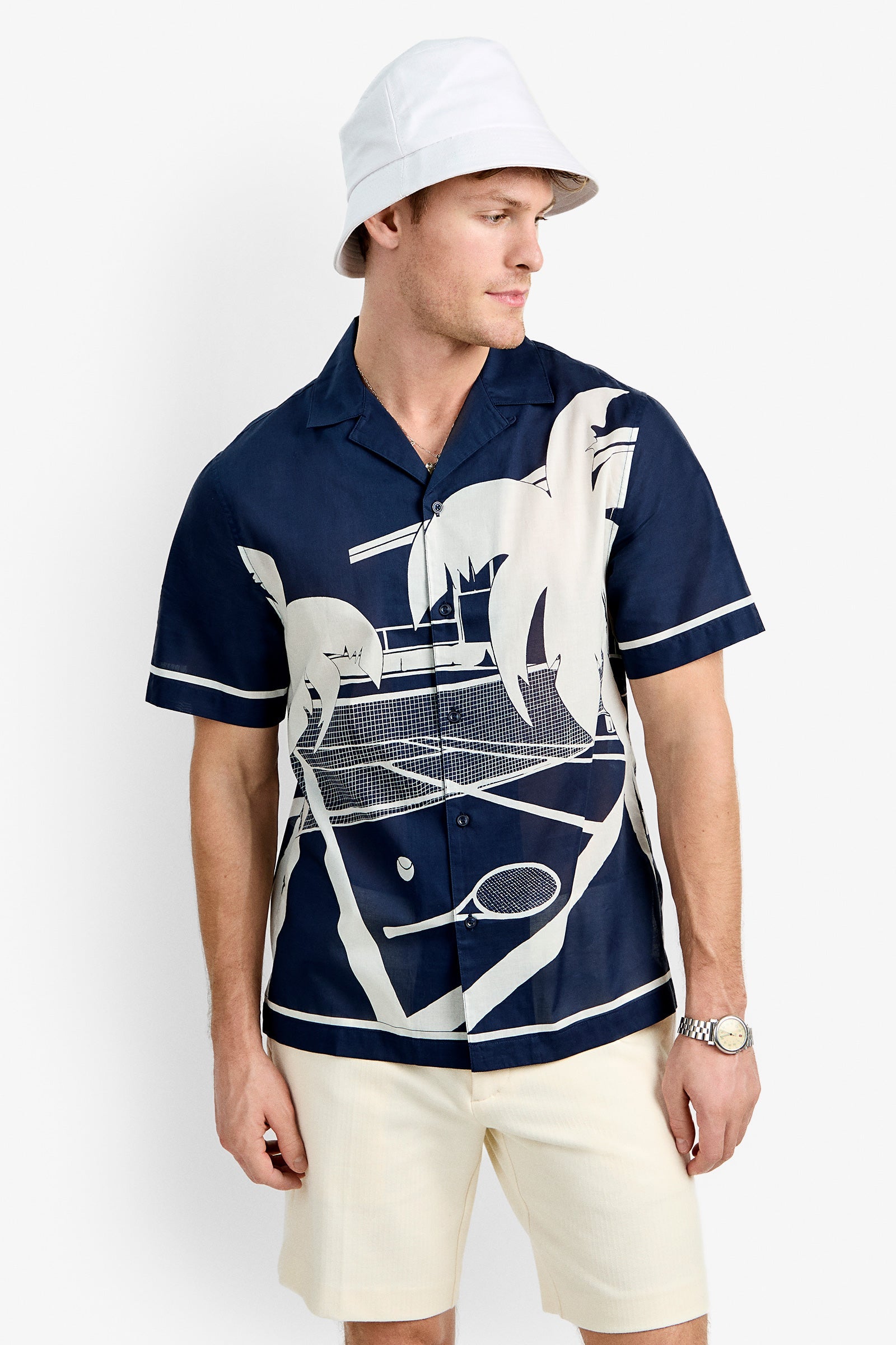 Josue Short-Sleeve Shirt - Tennis Print