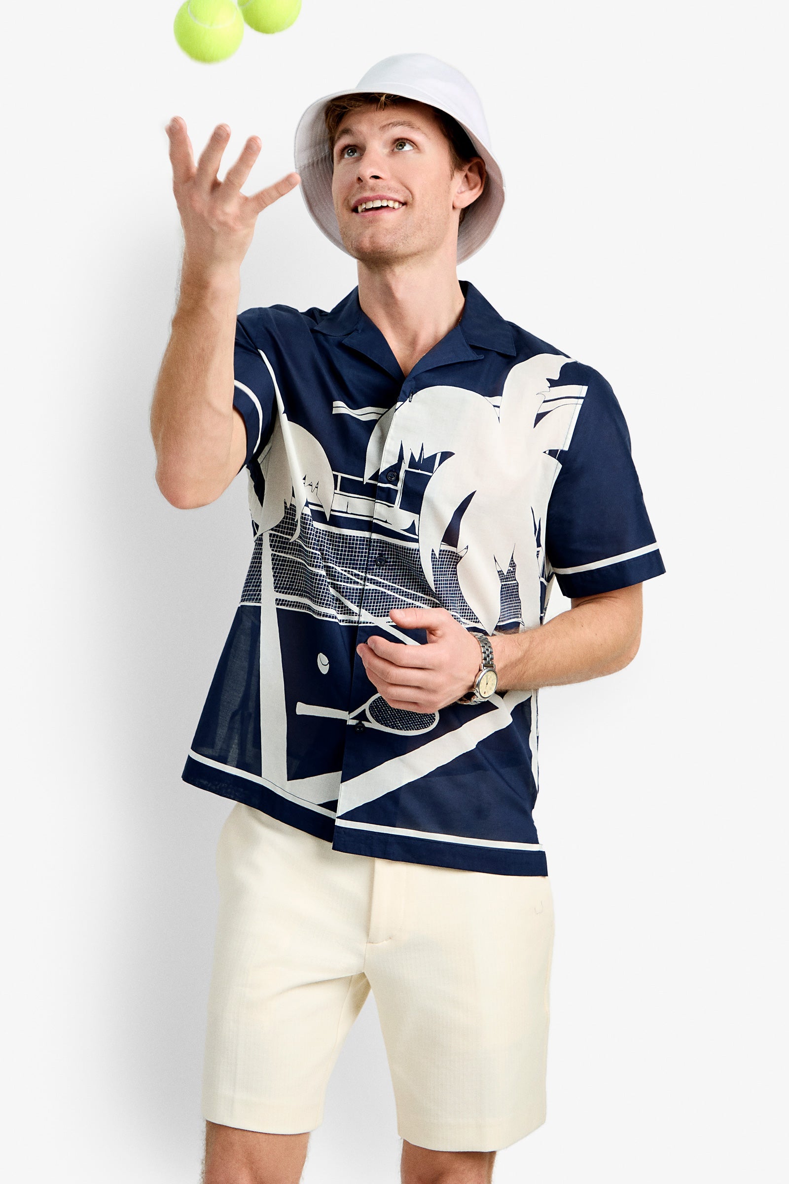 Josue Short-Sleeve Shirt - Tennis Print