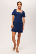 Approach Short Sleeve Dress - Solid Suiting