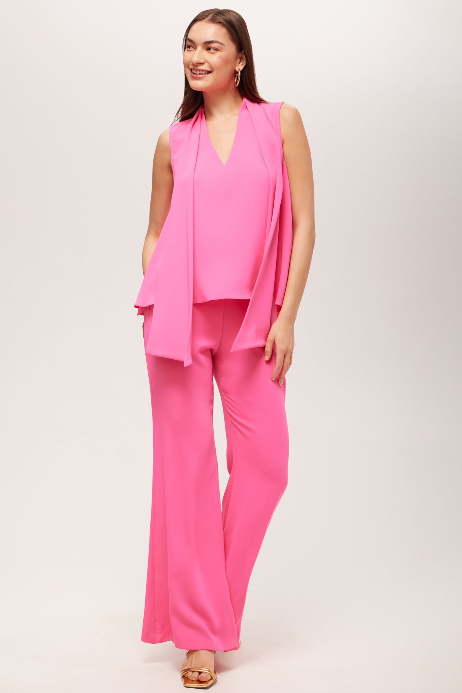 Drop Shot Flared Pant - Double Georgette