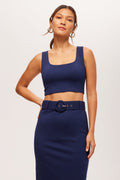Grand Slam Sleeveless Crop Top - Cozy Ponte