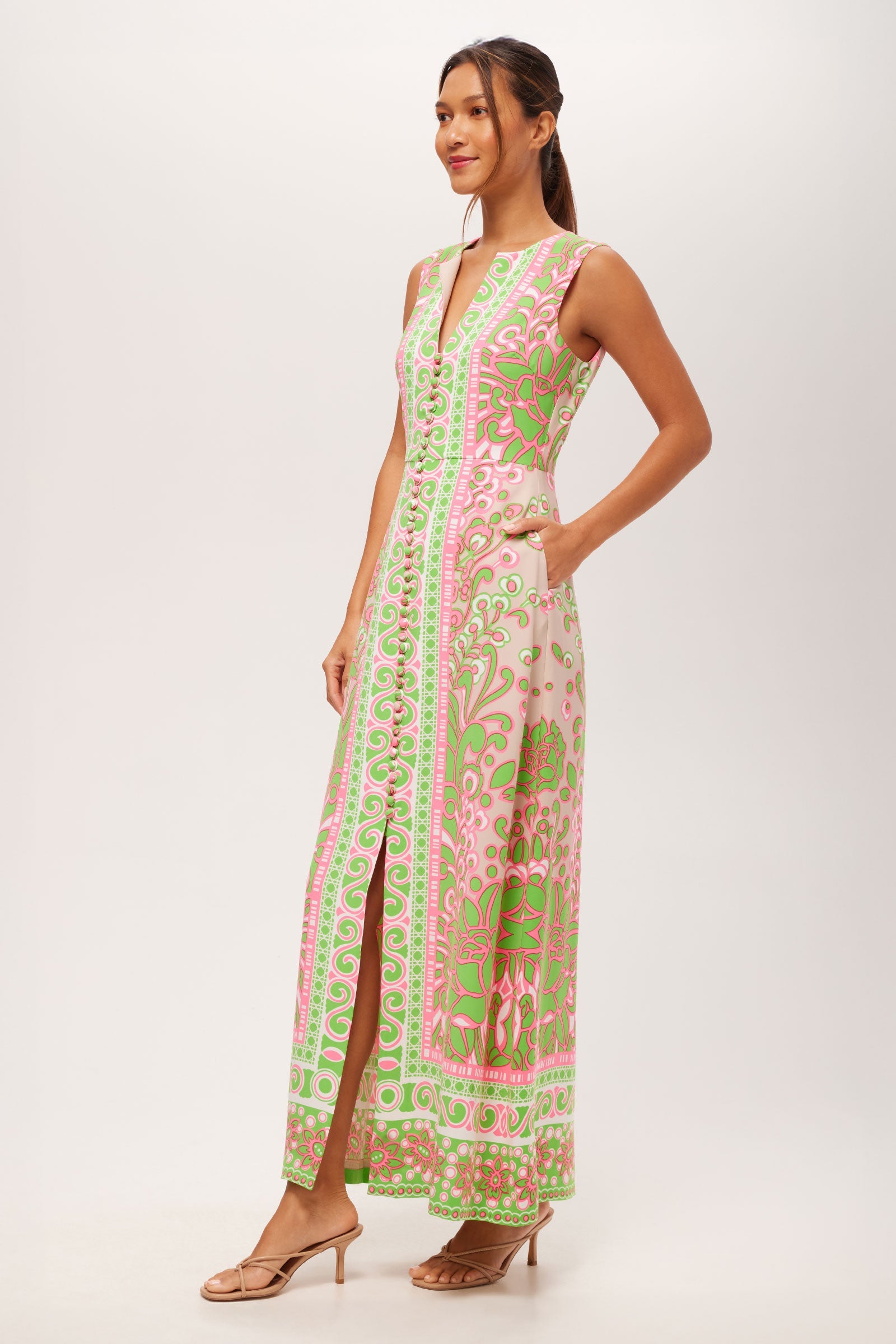 Novak Sleeveless Midi Dress - Petra Floral