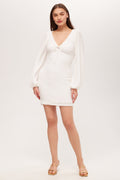 Lalita Long-Sleeve Tie-Front Dress