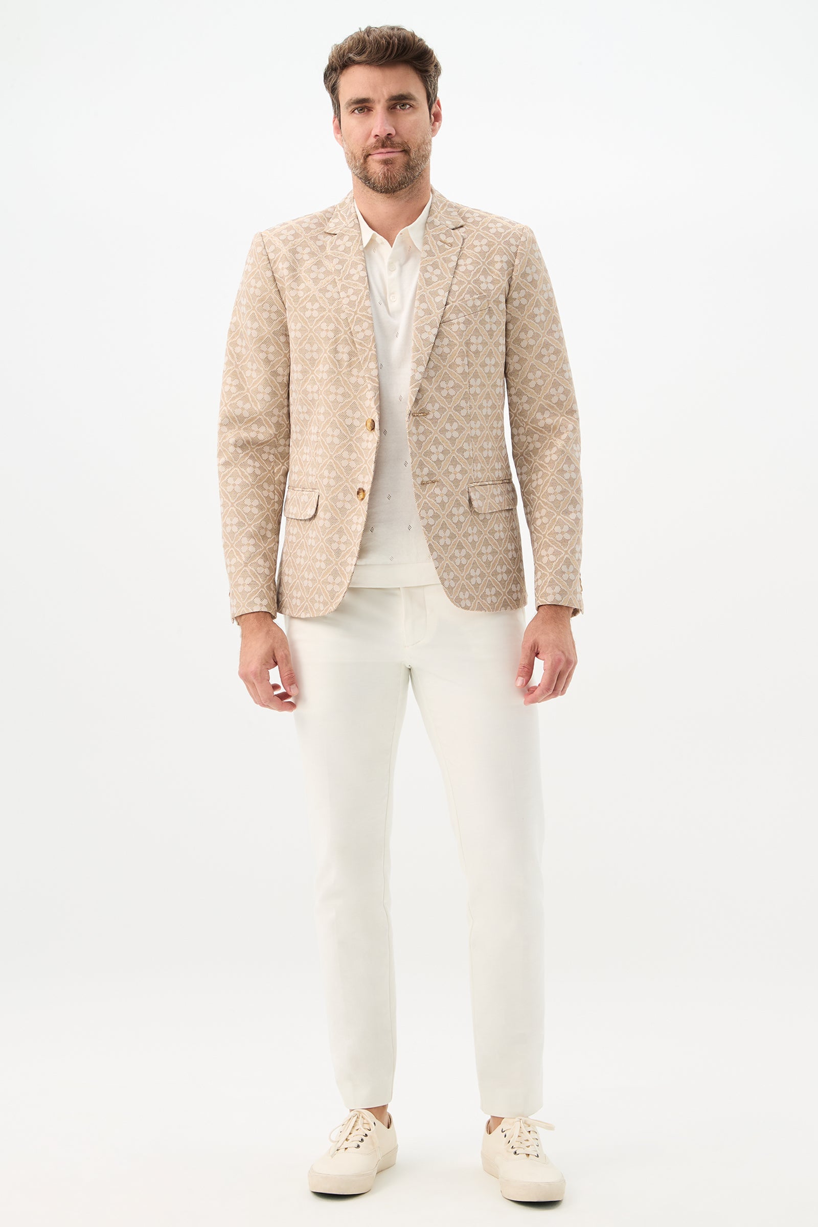 Thurston Blazer - Metallic Daisy Jacquard