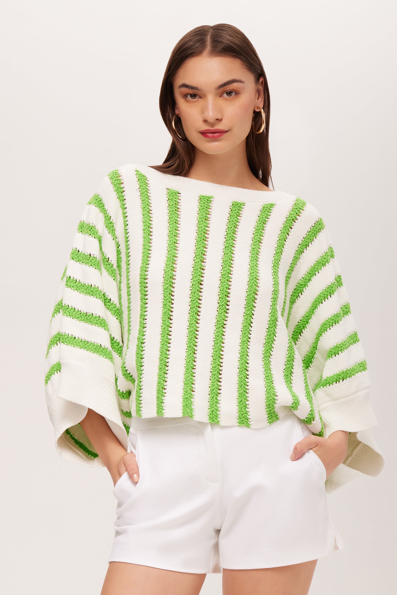 Horizon Striped Boatneck Pullover