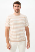 Giovanni Stripe Short-Sleeve Pullover