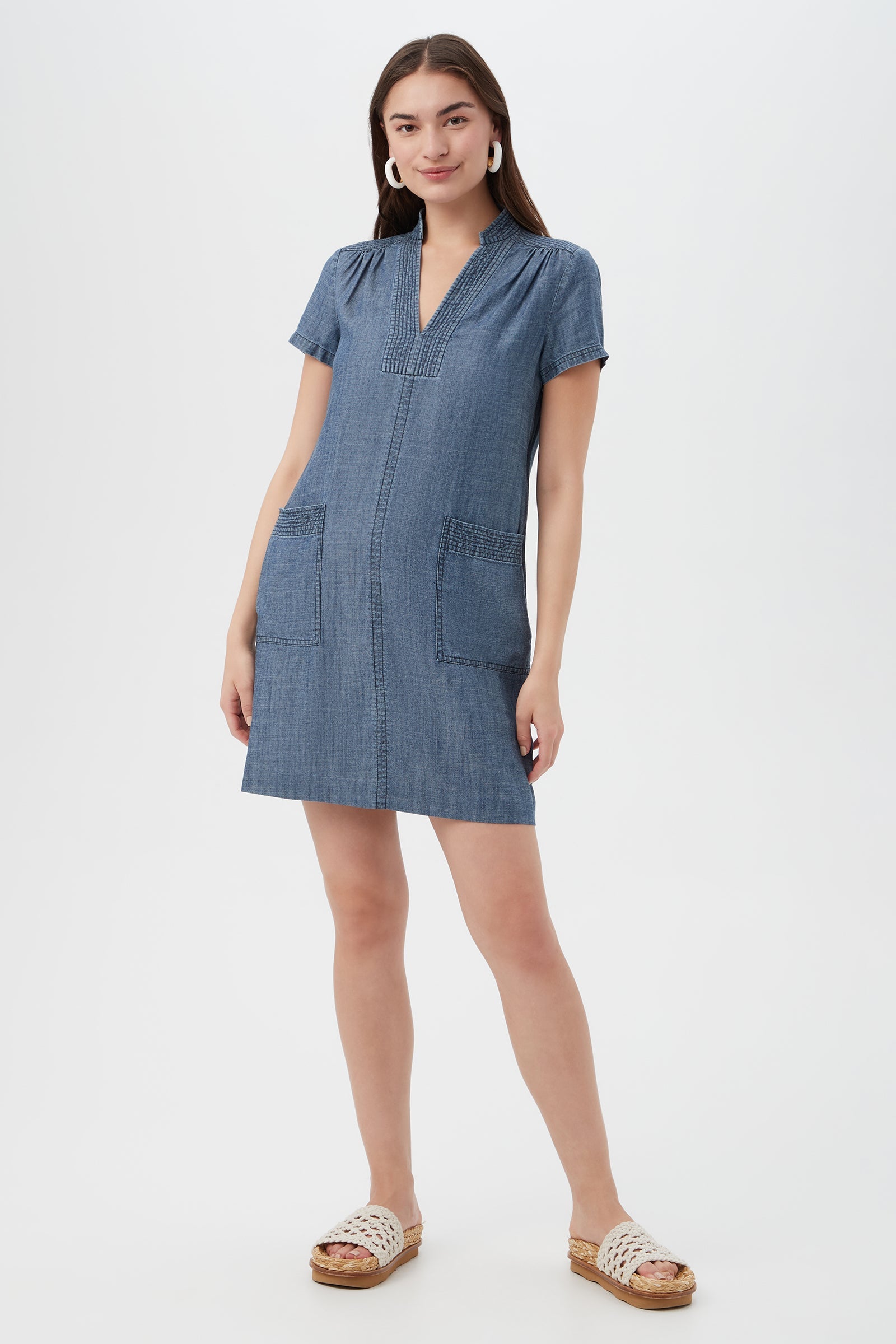 Suntan Chambray Dress