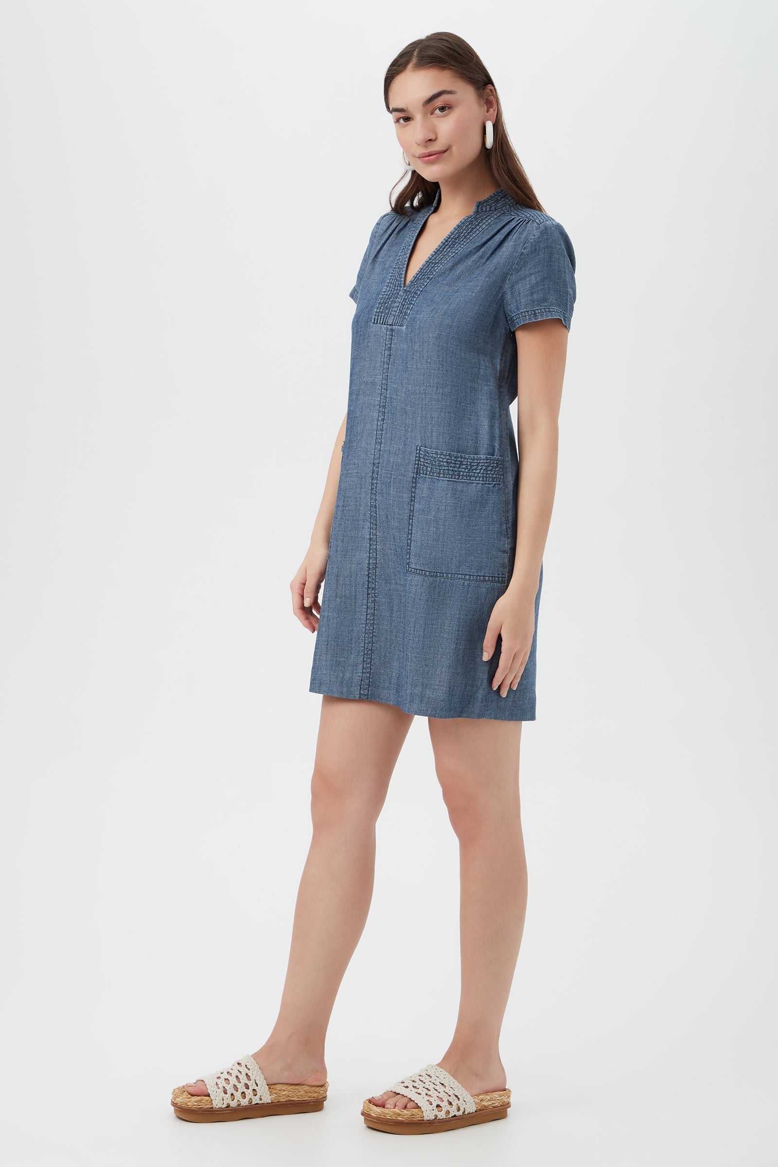 Suntan Chambray Dress