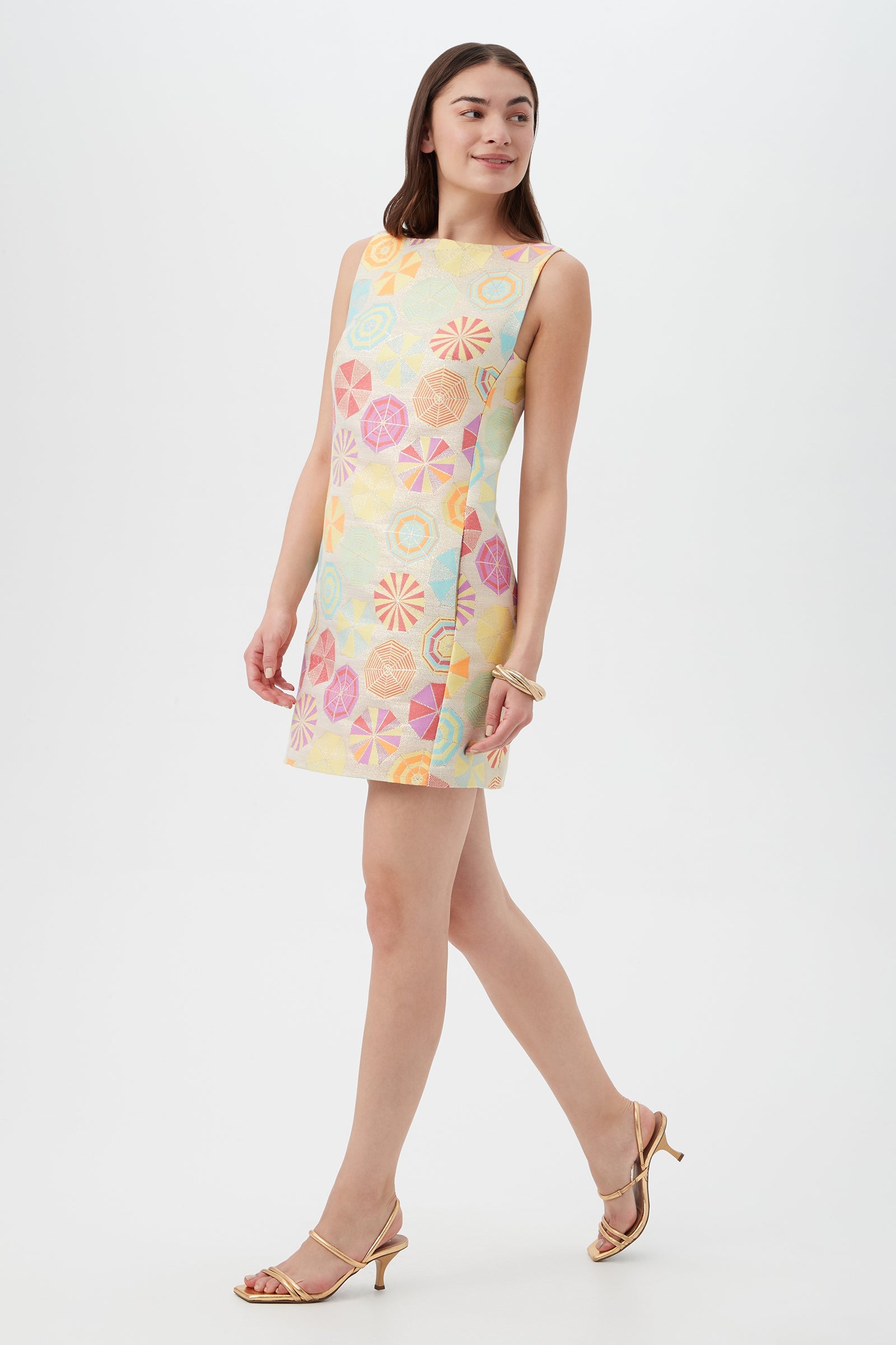 Jalane Sleeveless Dress - Parapluie Jacquard