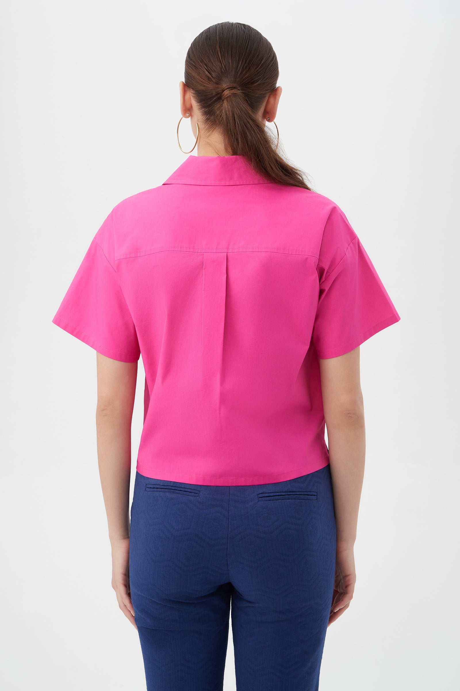 Komore Cropped Button-Front Top