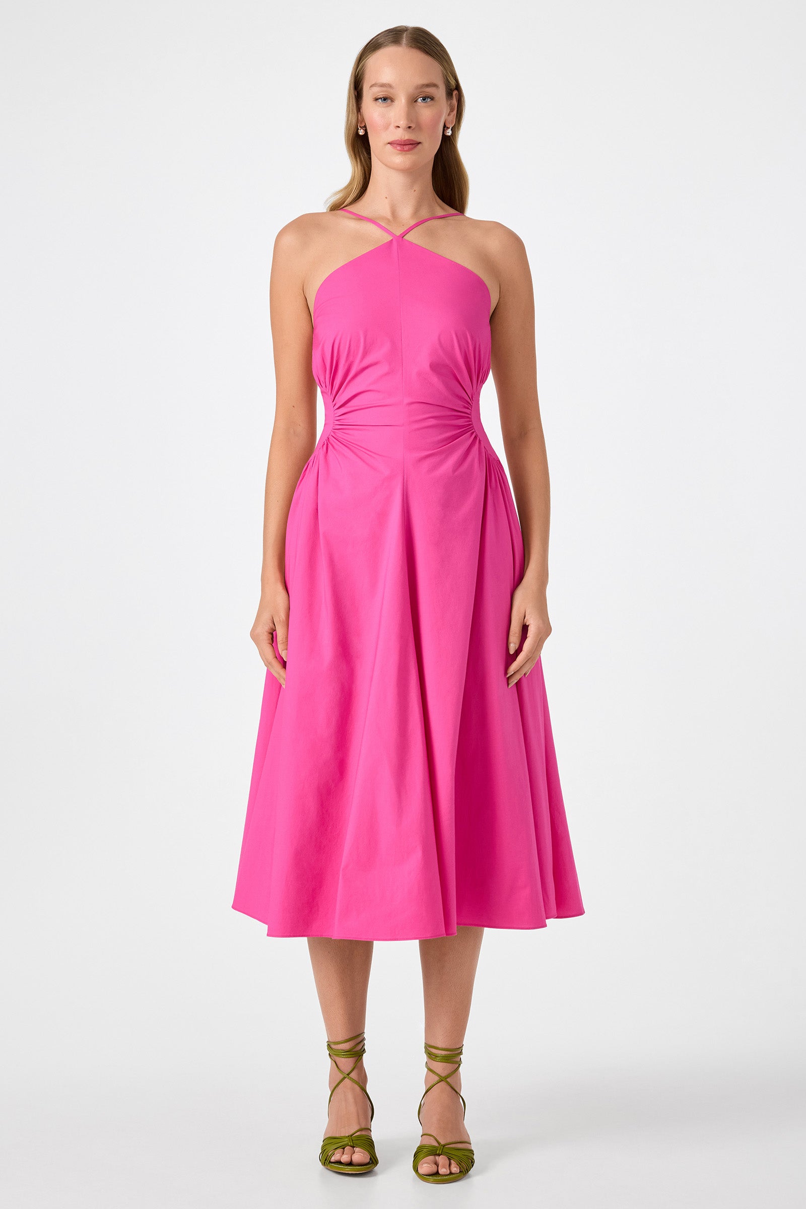 Kata Shirred Waist Midi Dress