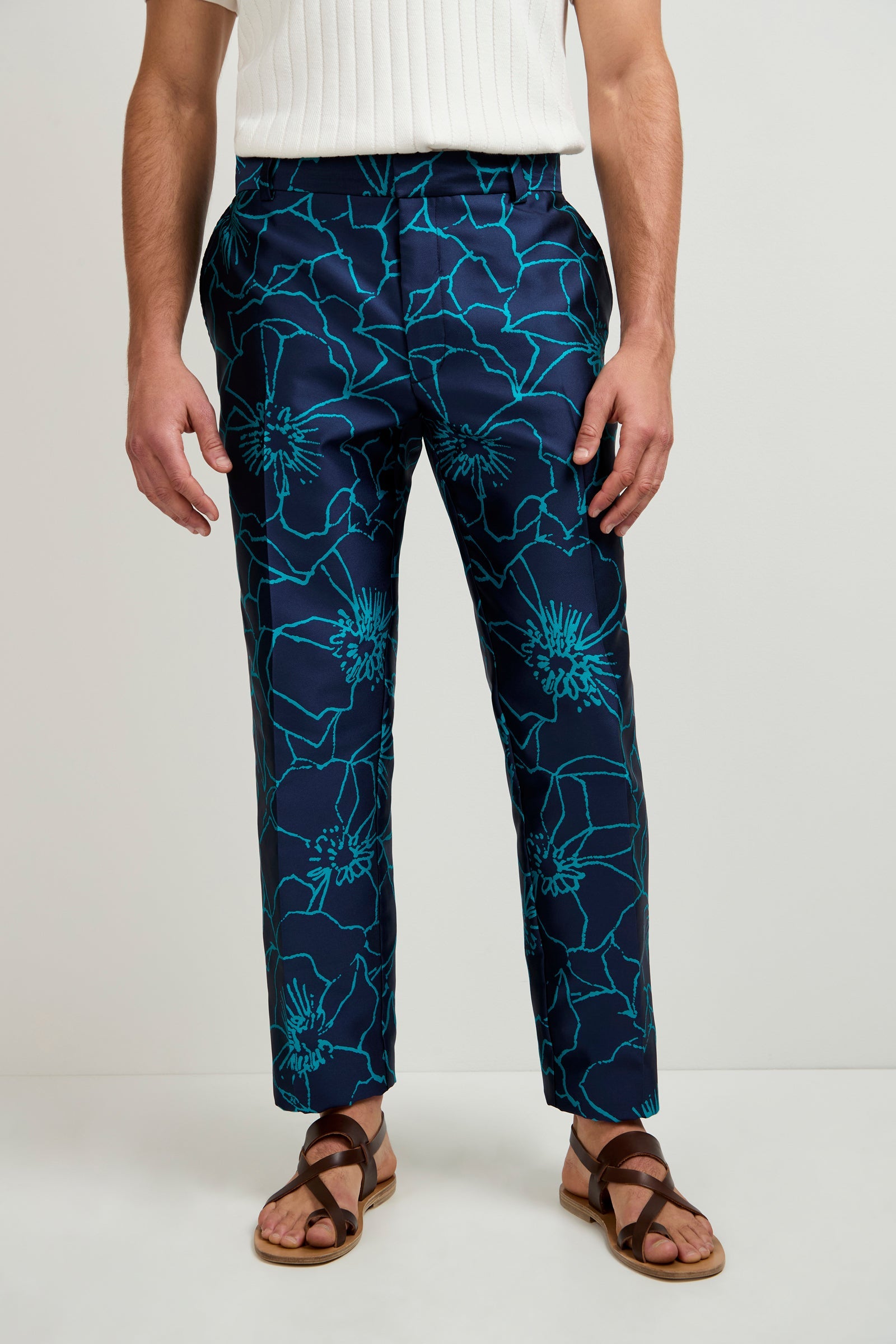 Clyde Slim Trouser - Jucara Jacquard