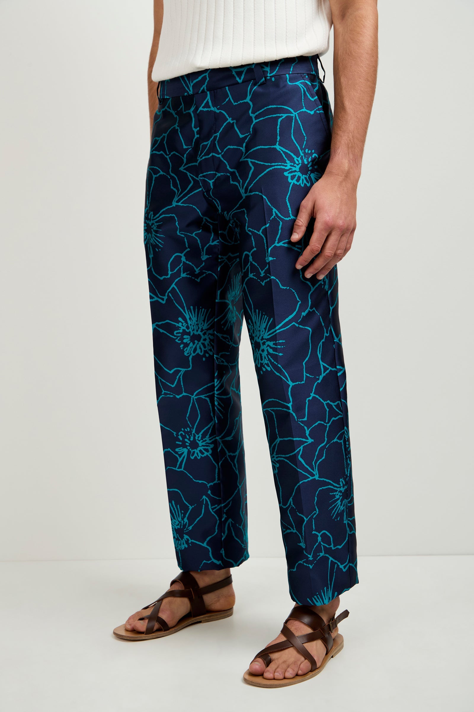 Clyde Slim Trouser - Jucara Jacquard