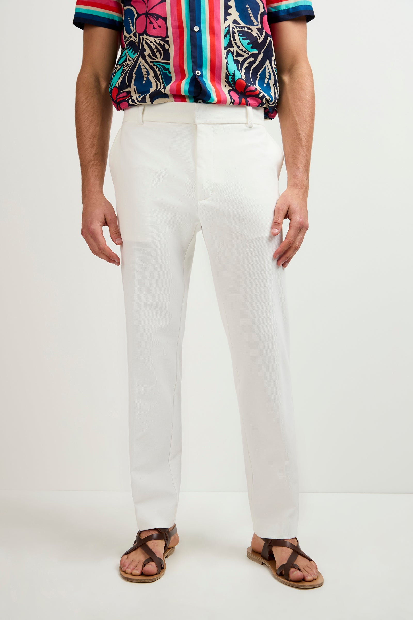 Clyde Slim Trouser - Stretch Piqué