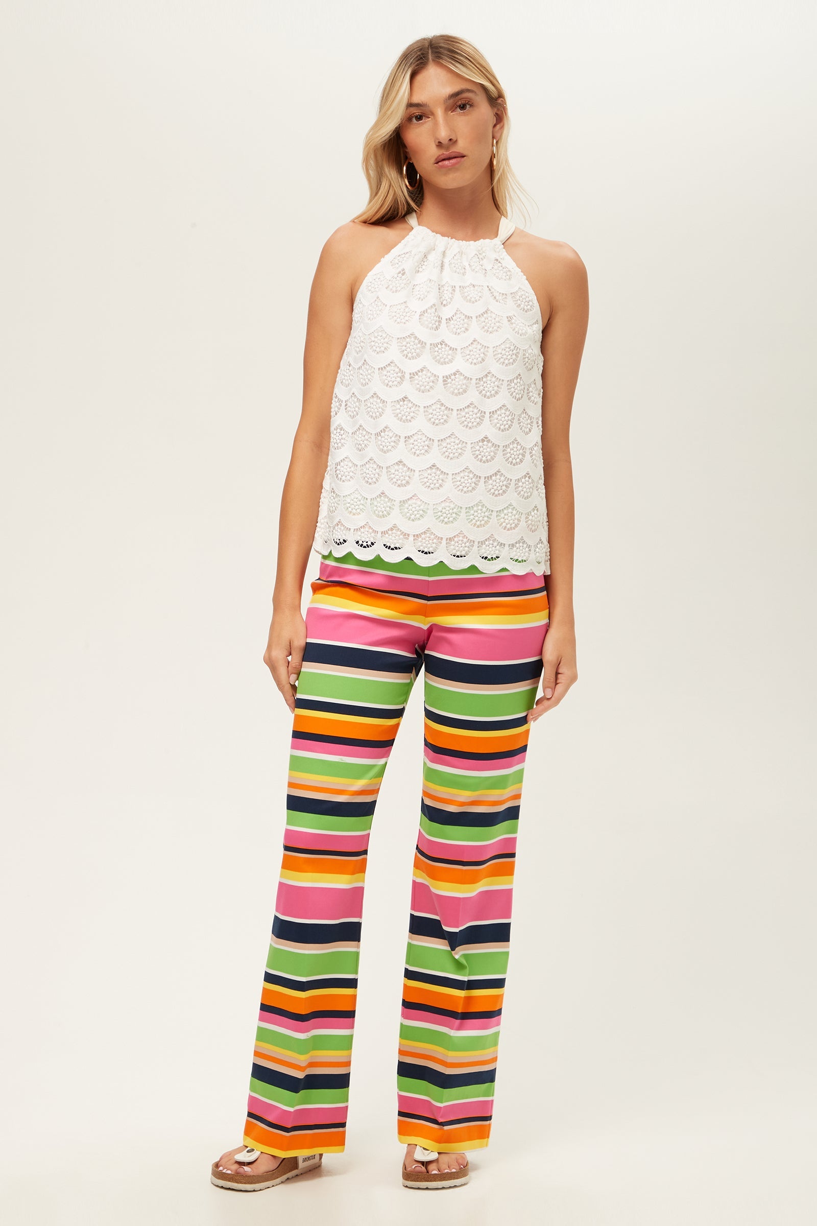 Rudi Straight-Leg Pant - Splash Stripe