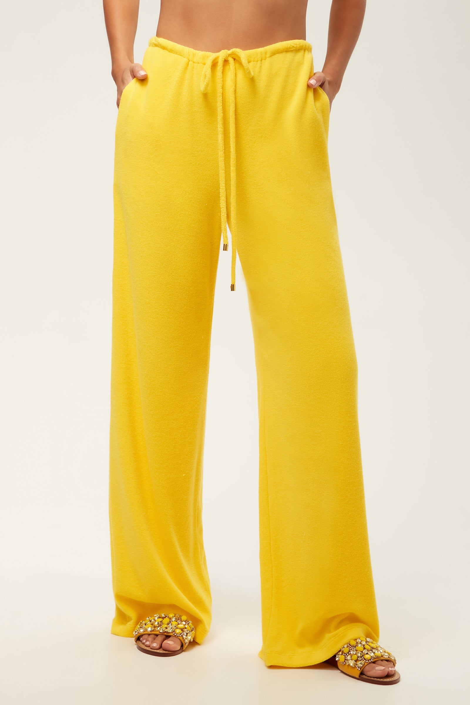 Linsk Wide-Leg Pant - Poolside Terry