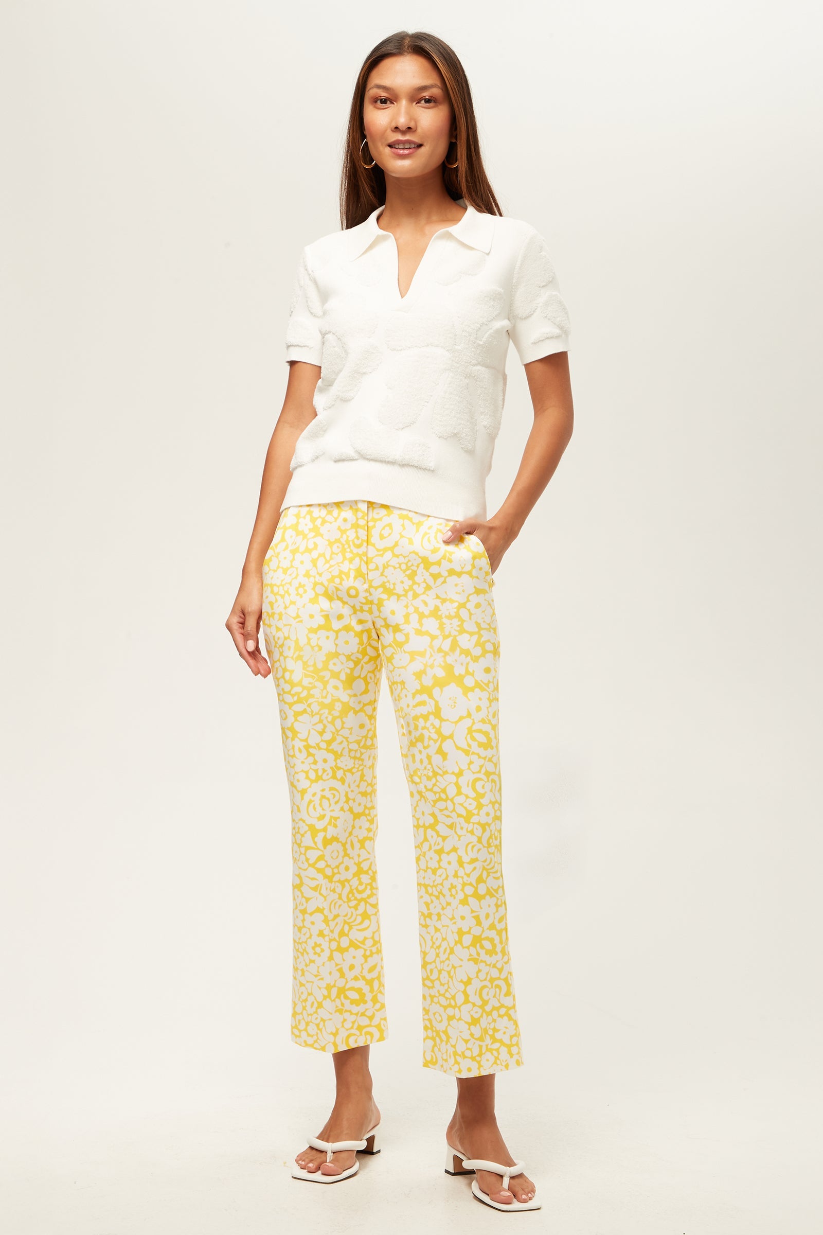 Lulu Cropped Pant - Poolside Gossip