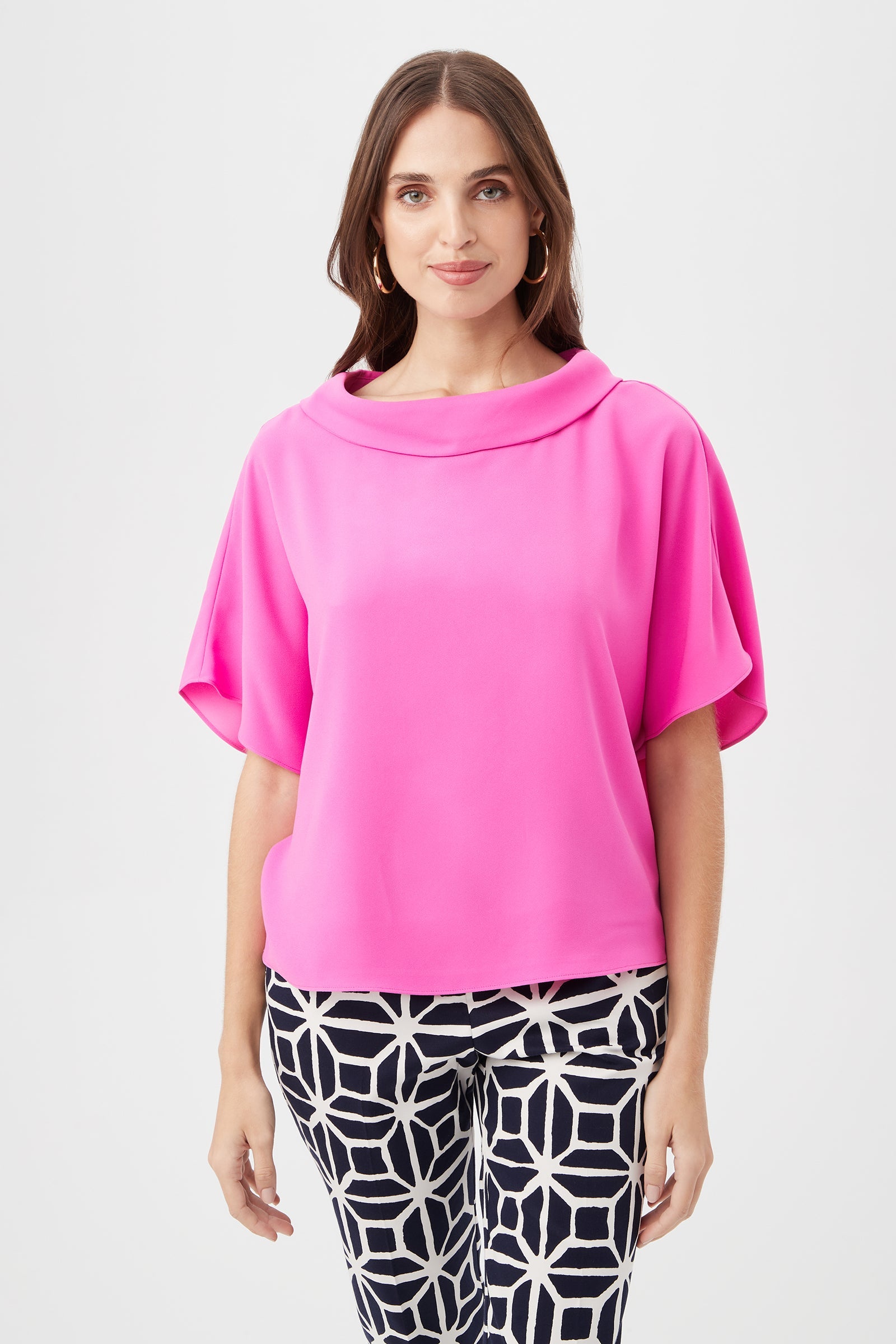 Honeysuckle Boatneck Dolman-Sleeve Top