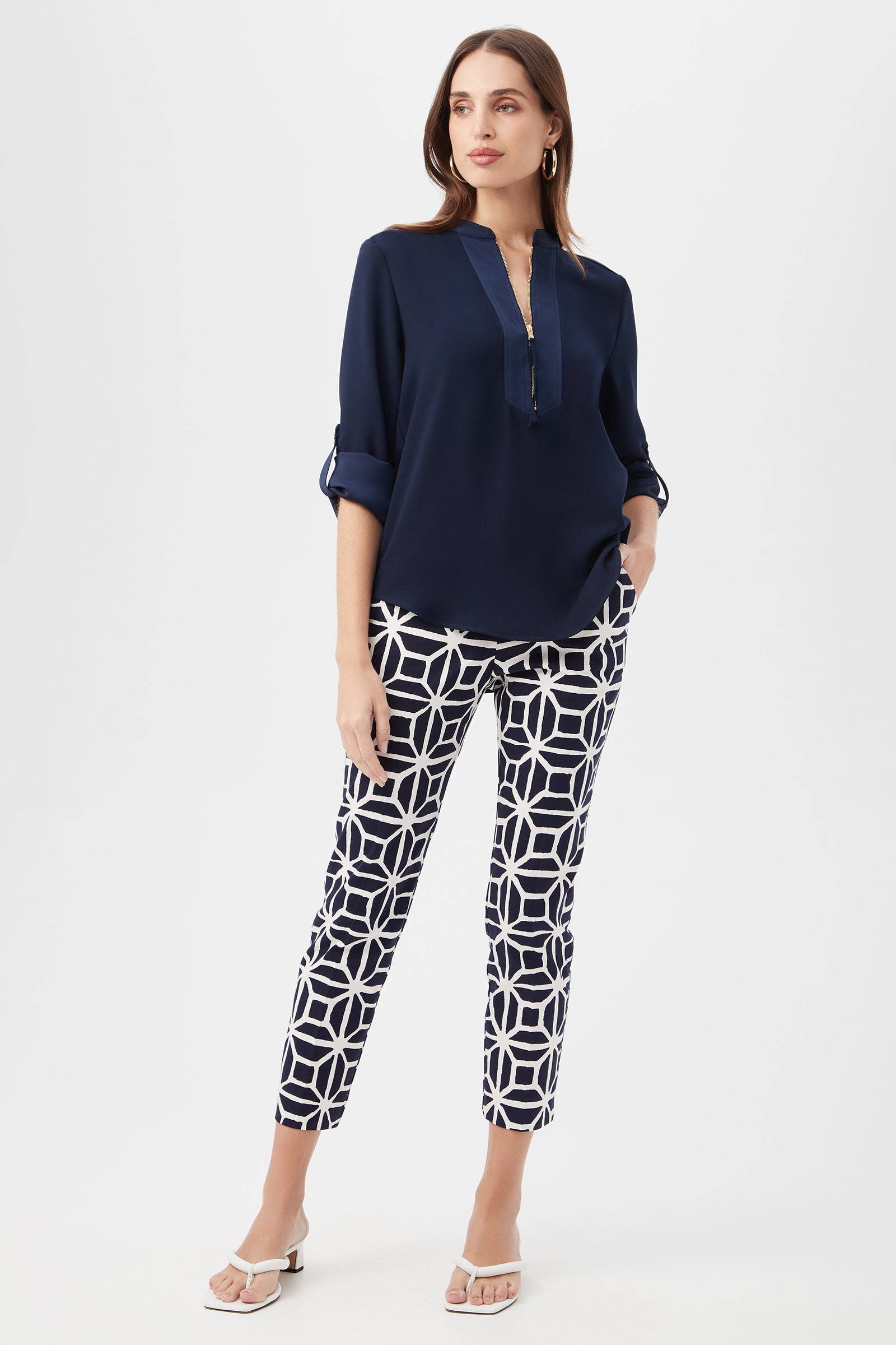 Kaiko 3/4-Sleeve Half-Zip Top