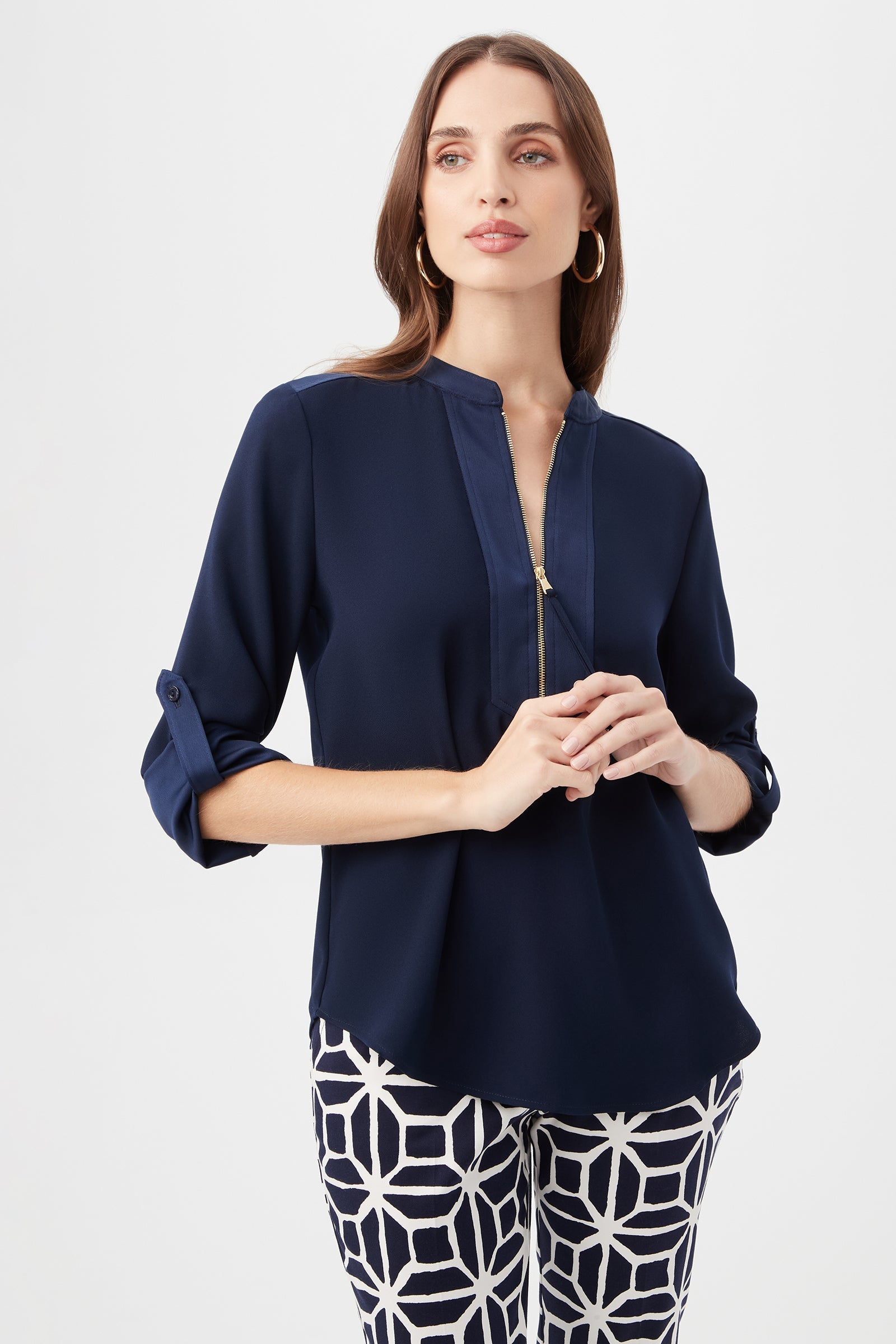 Kaiko 3/4-Sleeve Half-Zip Top