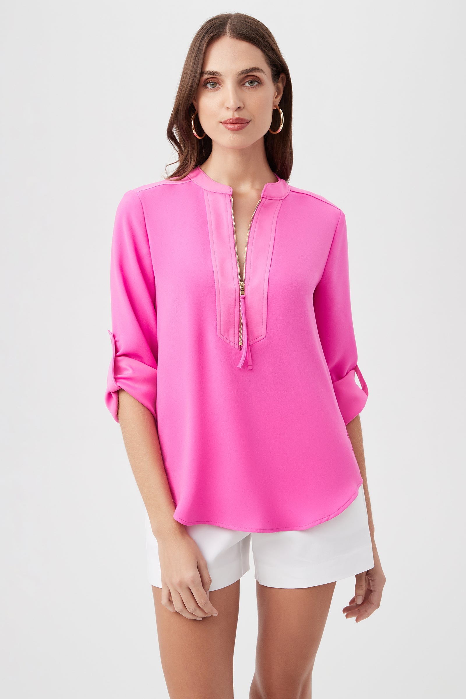 Kaiko 3/4-Sleeve Half-Zip Top