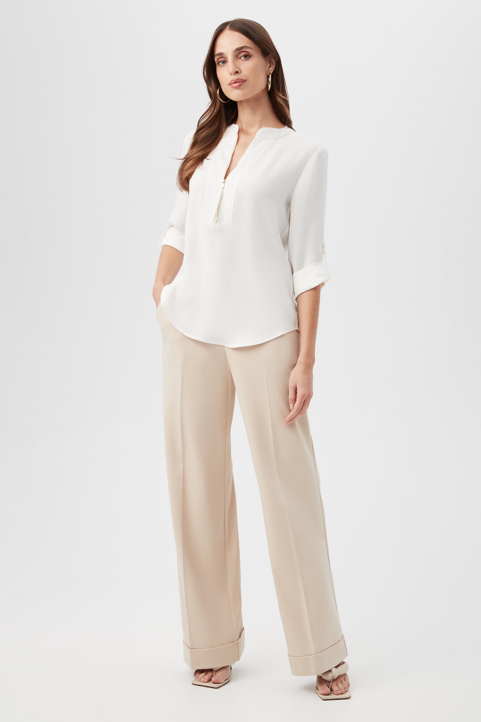 Kaiko 3/4-Sleeve Half-Zip Top