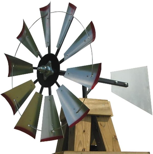 30 inch Windmill Head w/Plain Rudder &amp; Instructions to Build an 8 Foot Tall Windmill