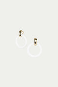 TT x KJL Doorknocker Earrings - White