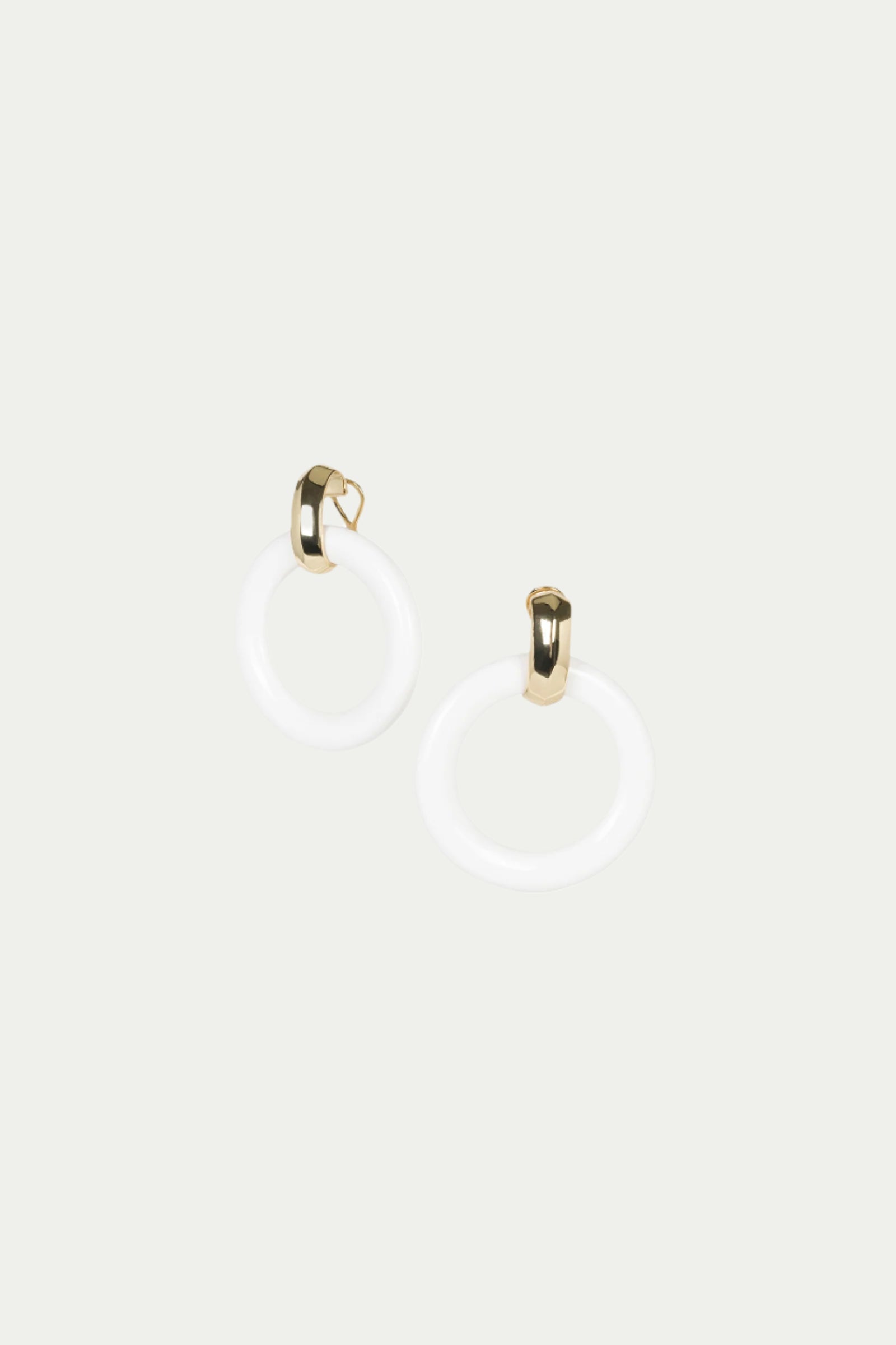 TT x KJL Doorknocker Earrings - White