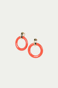 TT x KJL Doorknocker Earrings - Coral