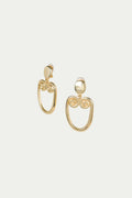 TT x KJL Gold Double Scroll Clip-On Earrings