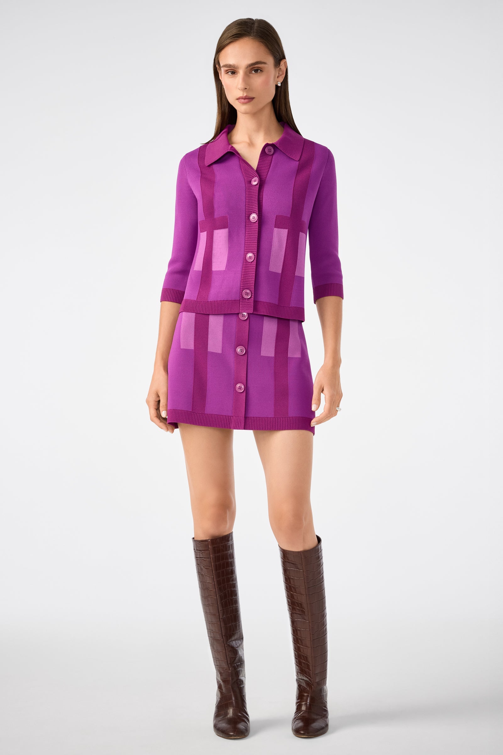 Gaia Trompe L'Oeil Knit Cardigan