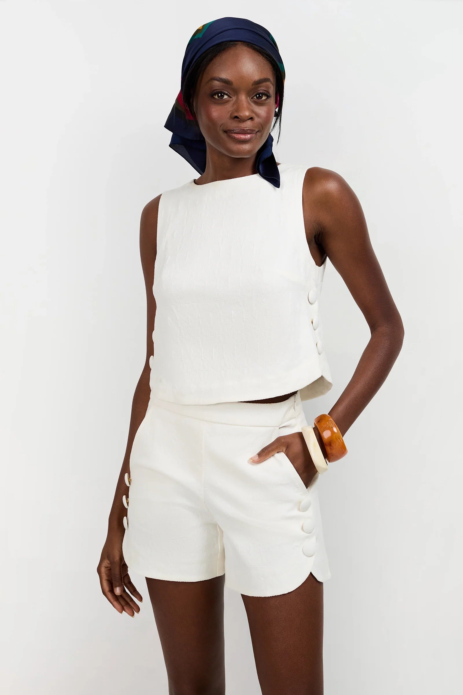 Siara Button Side Top