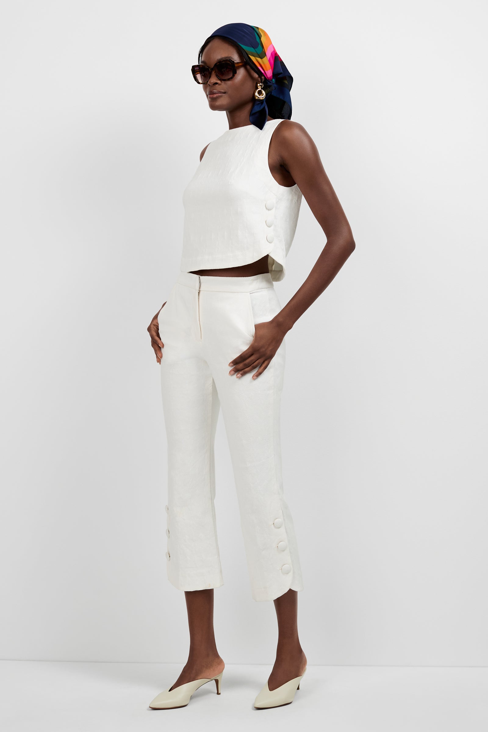 Tortona Button Hem Pant