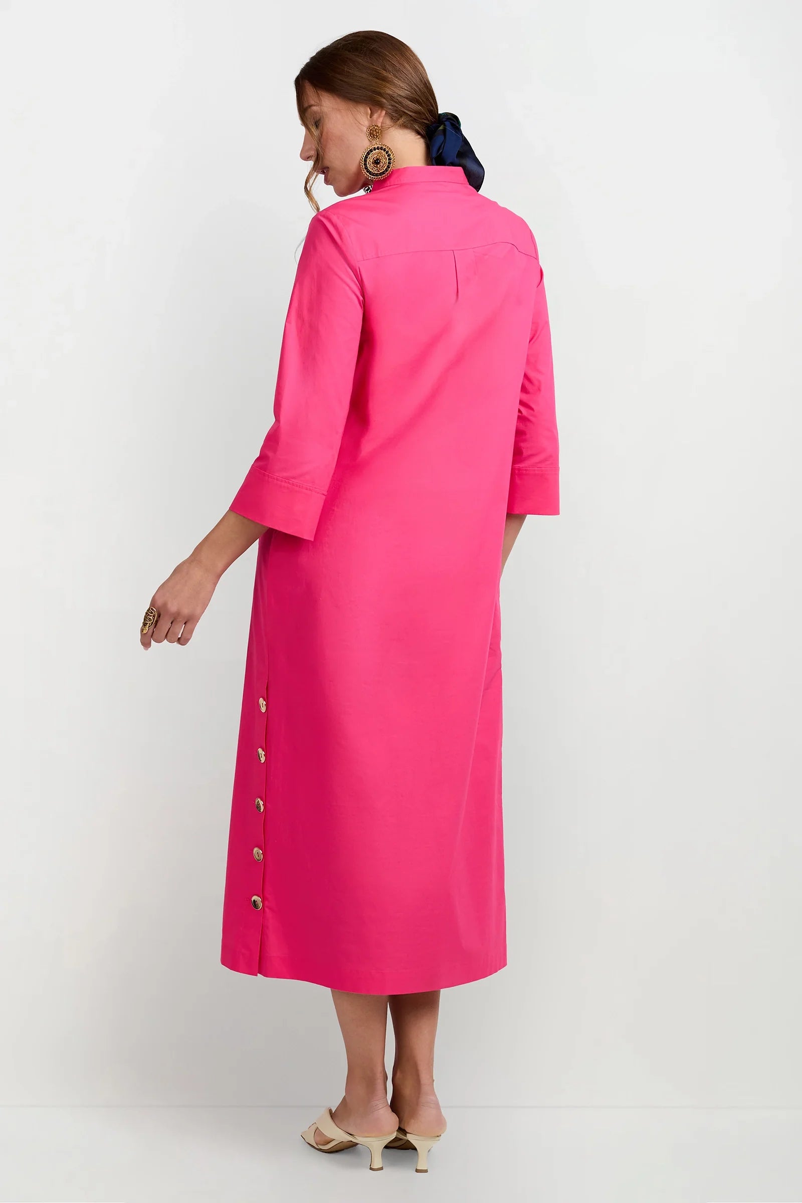 Capella Mandarin Collar Maxi Dress