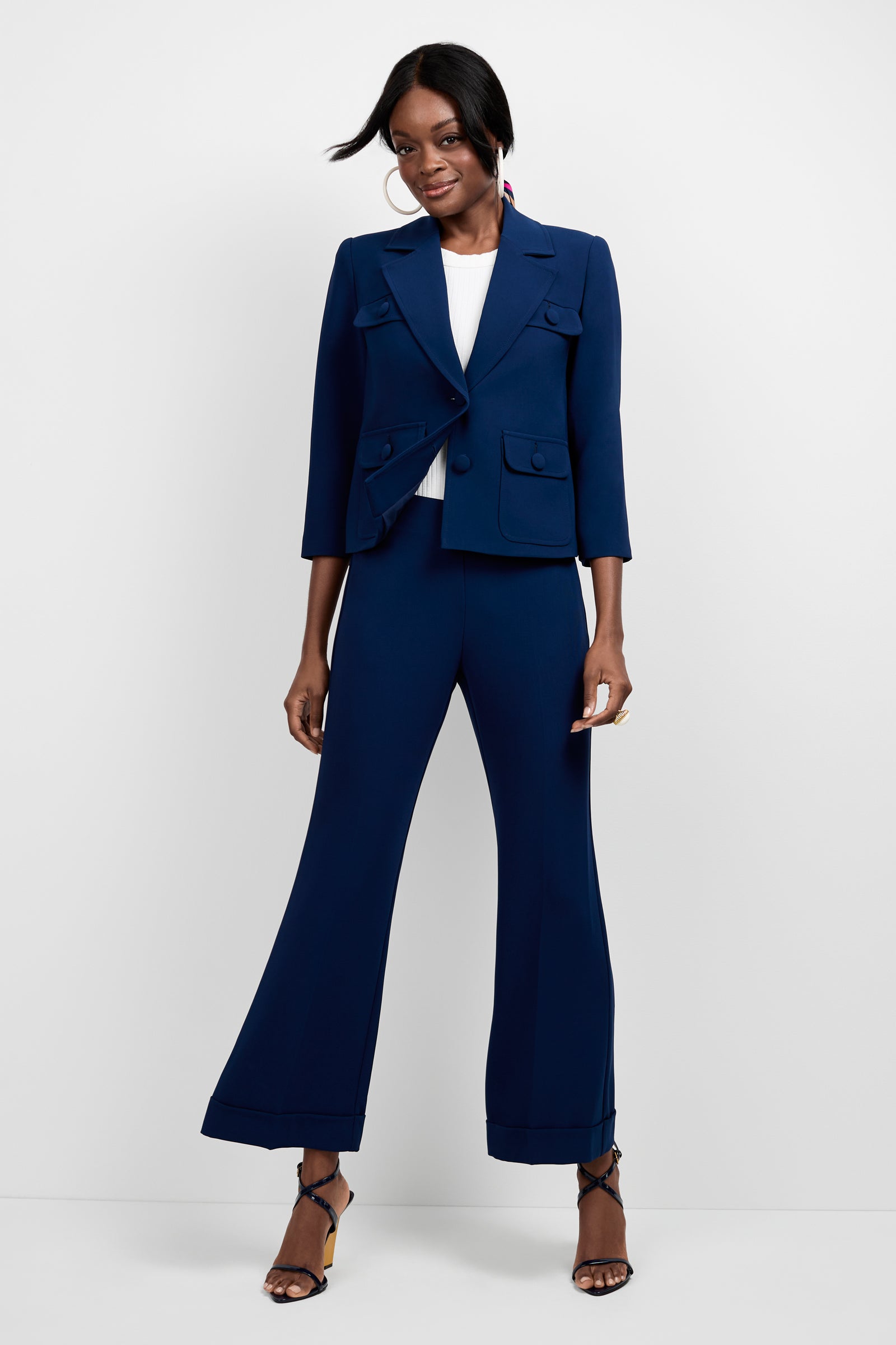 Loren Cropped Kick-Flare Pant