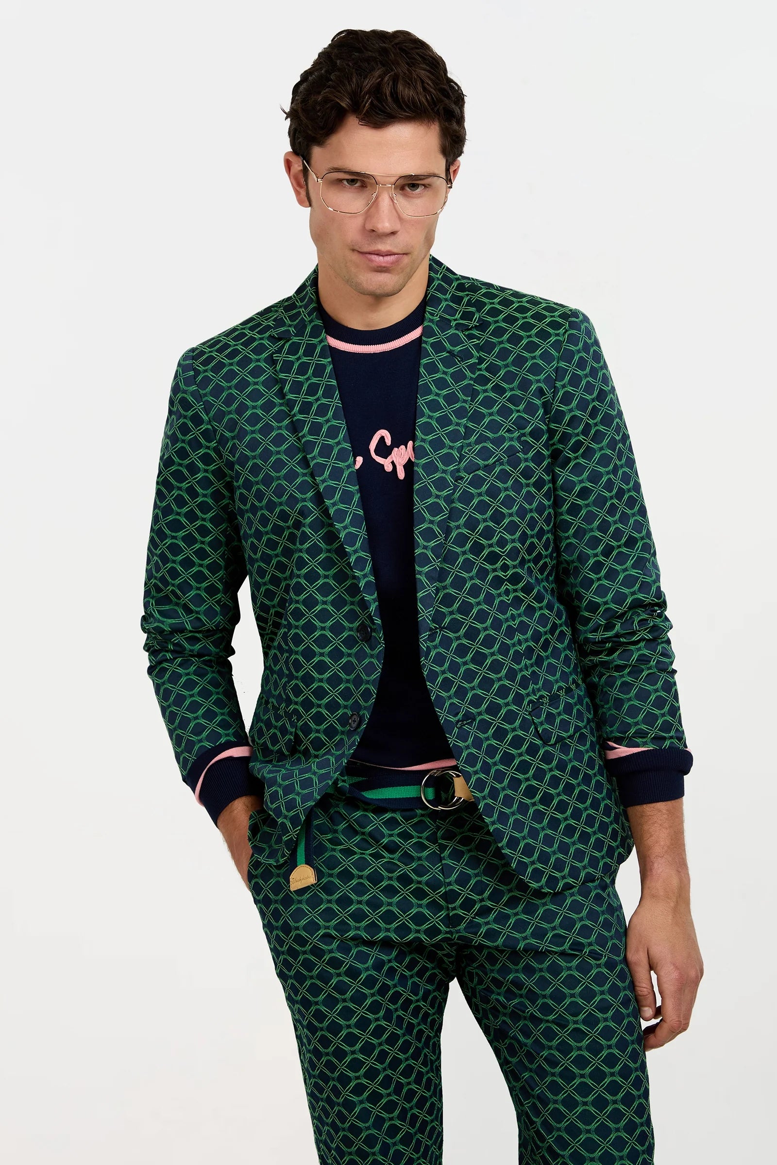 Thurston Blazer - Clover Geo Jacquard