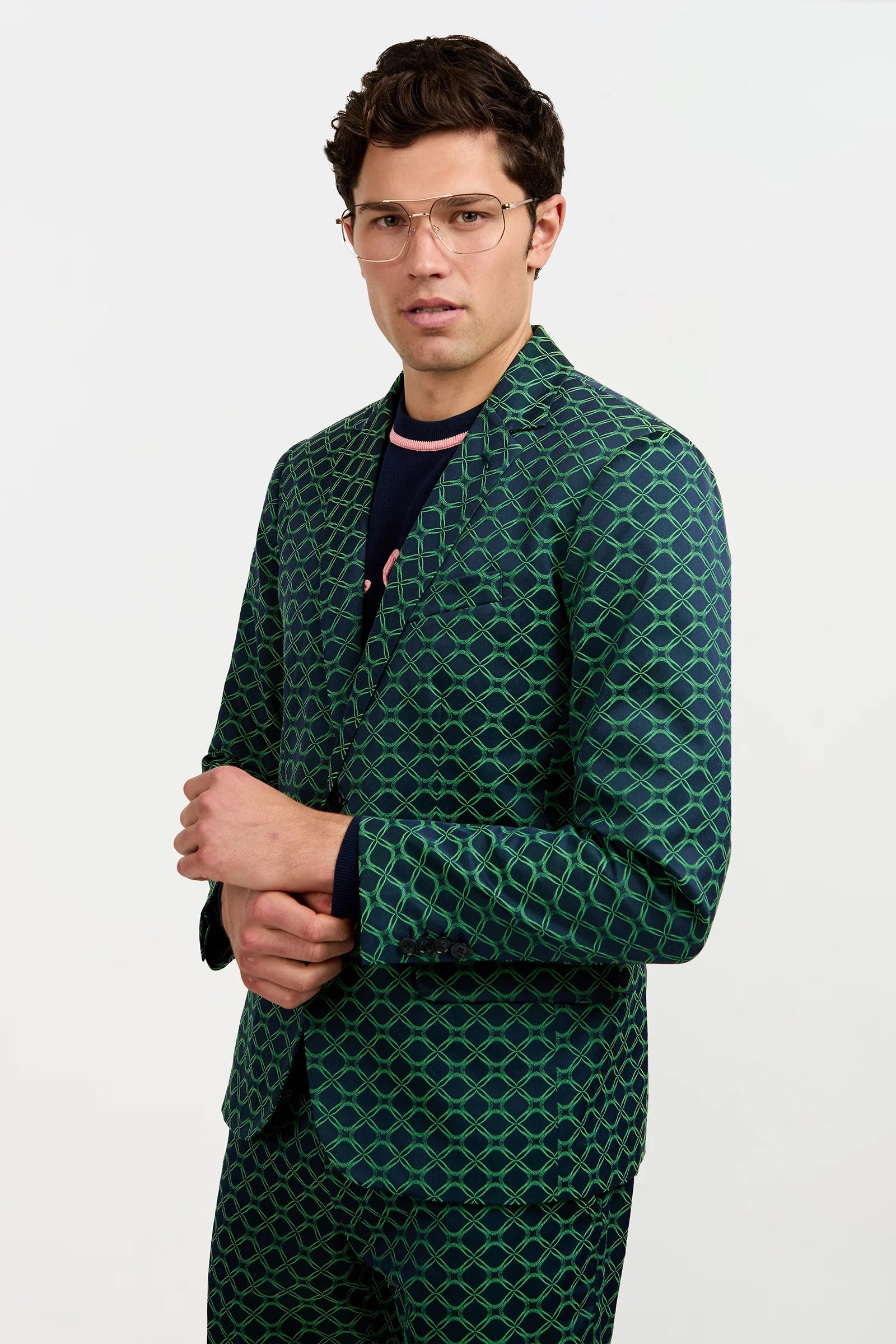 Thurston Blazer - Clover Geo Jacquard