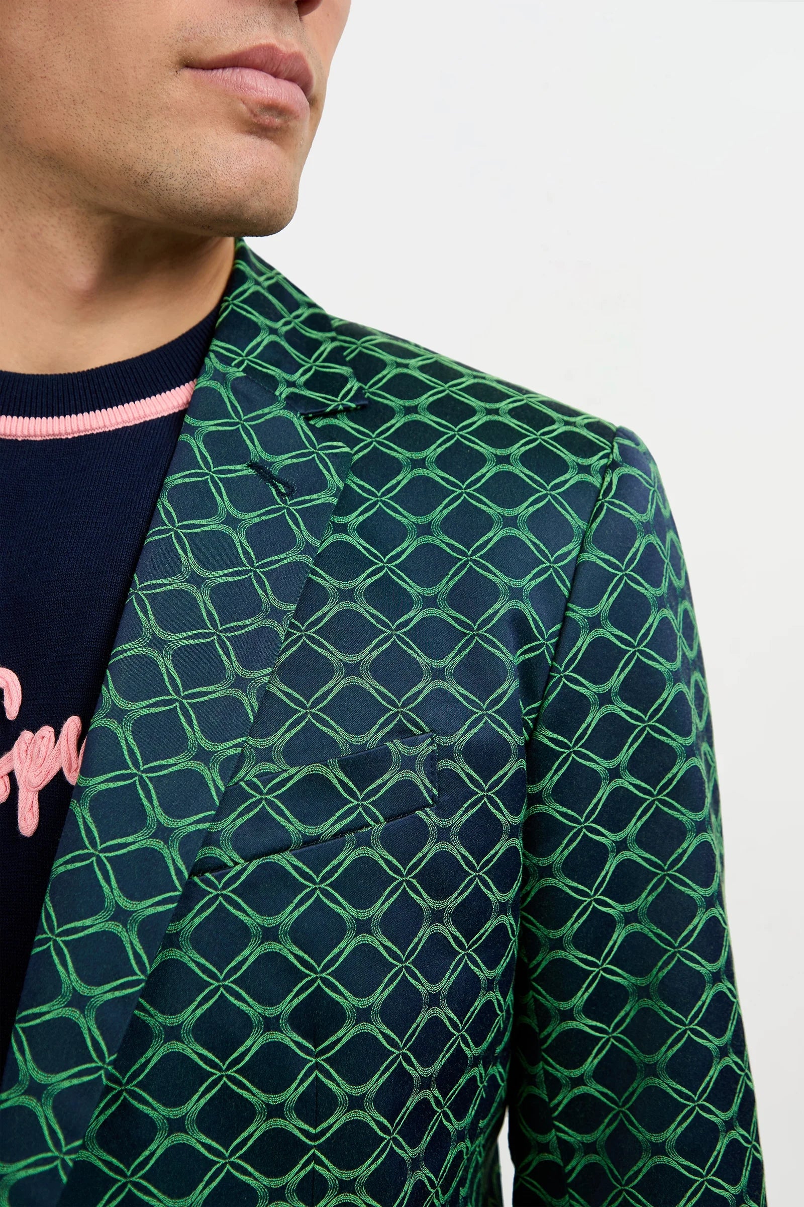 Thurston Blazer - Clover Geo Jacquard
