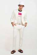 Clyde Slim Trouser - Tegola Textured Jacquard