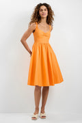 Mirabello Sweetheart Neck Midi Dress