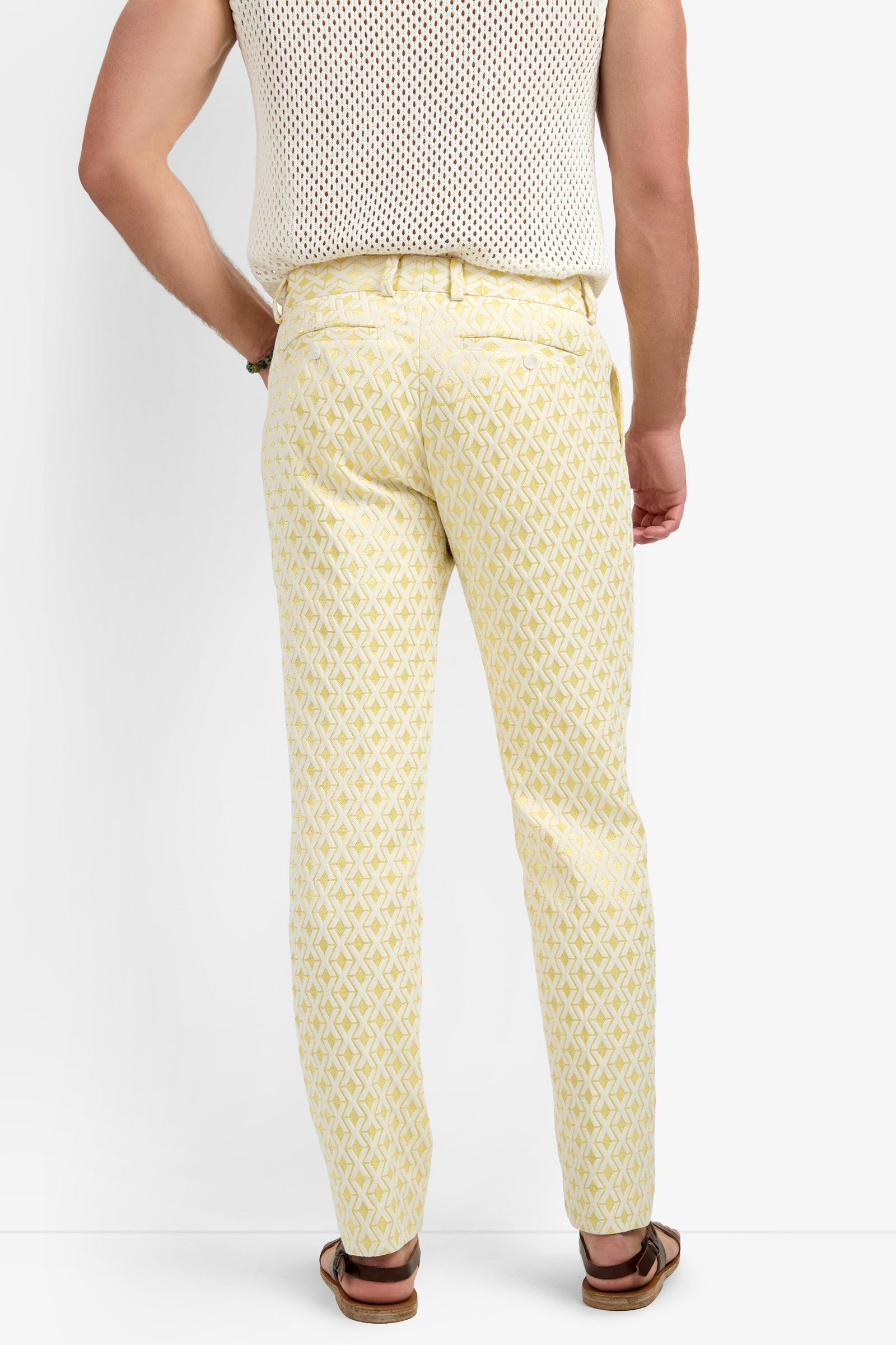 Clyde Slim Trouser - Crossroads Jacquard